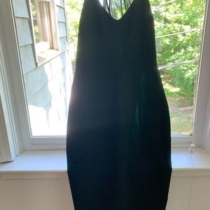 Black halter strap dress